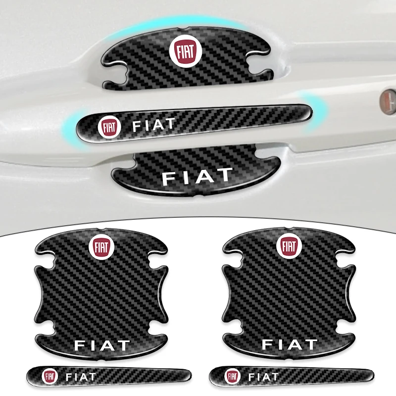 

8 шт., наклейки на дверные ручки автомобиля Fiat 500 Grande Punto Tipo Bravo 2 500 500x 500l 500c Fr