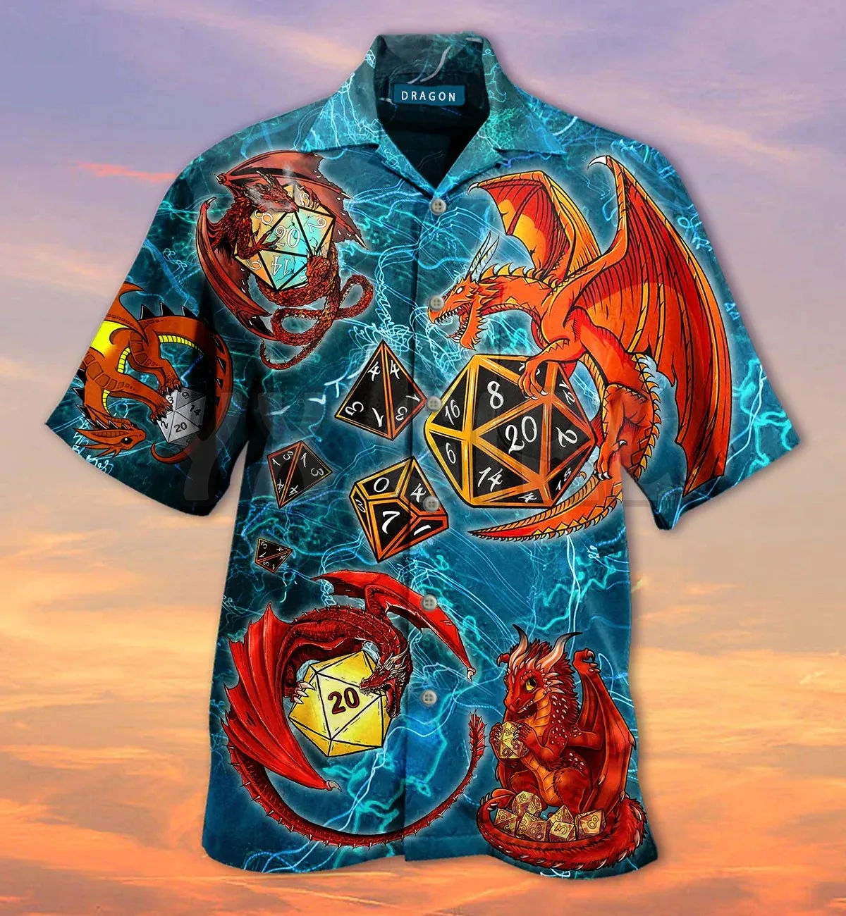 Dragon Planet Love Life Hawaiian Shirt 3D printed Short sleeve t shirts Tops camisas