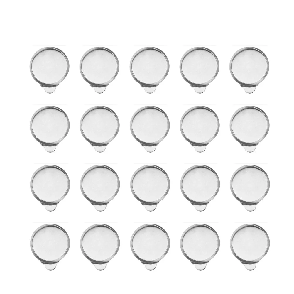 

20 Pcs Accessories Beautiful Ear Clip Stainless Steel Clips Delicate Earrings Tray Materials Pierced