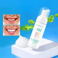 60g teeth cleaning stains removes breath freshen teeth mousse foam portable toothpaste whitening travel mousse hygiene m6d2
