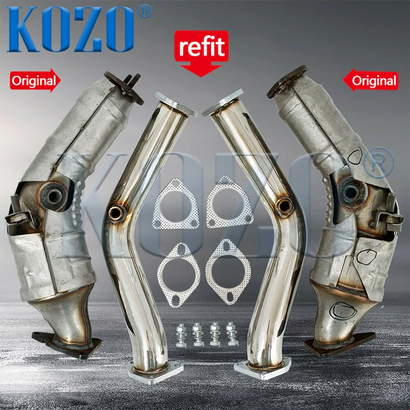 

Stainless Steel Exhaust Downpipe Test Pipe for 03-06 350Z G35 VQ35DE RWD Z33