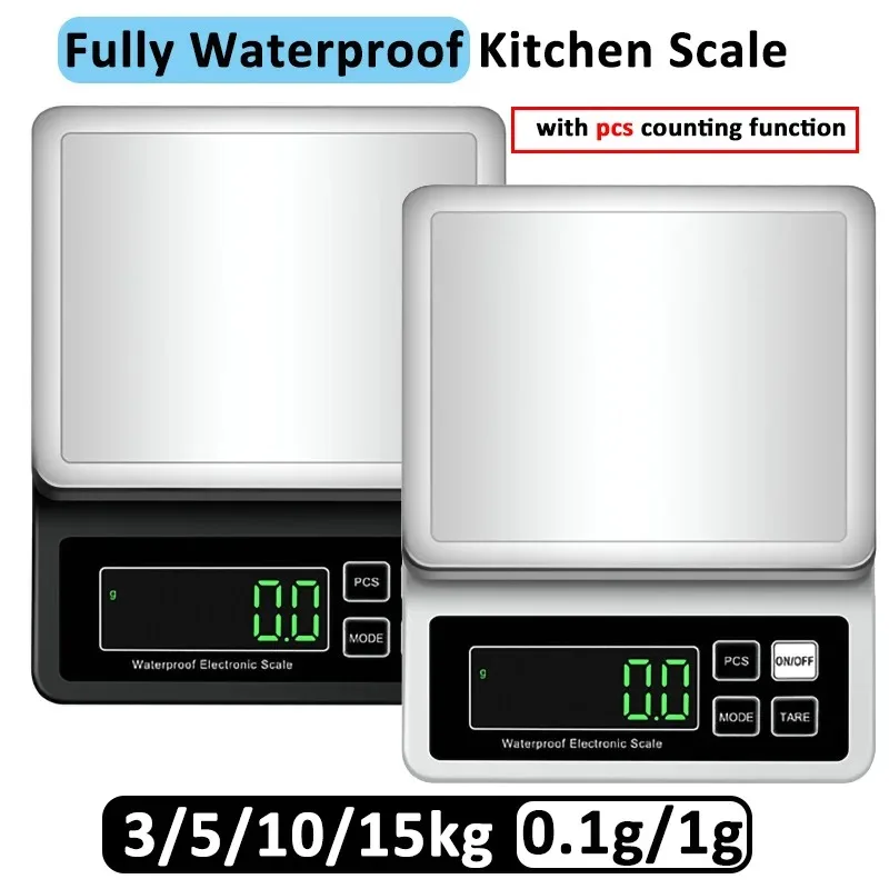 Полностью водонепроницаемые кухонные весы с зарядкой от USB электронные из