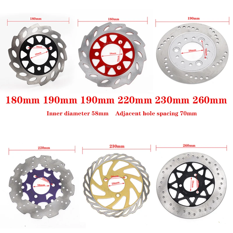 

Front Rear Brake Disc Rotor 155 180 190 220 230 260MM For 125cc 150cc 200cc 250cc Quad Pit Dirt Bike ATV UTV