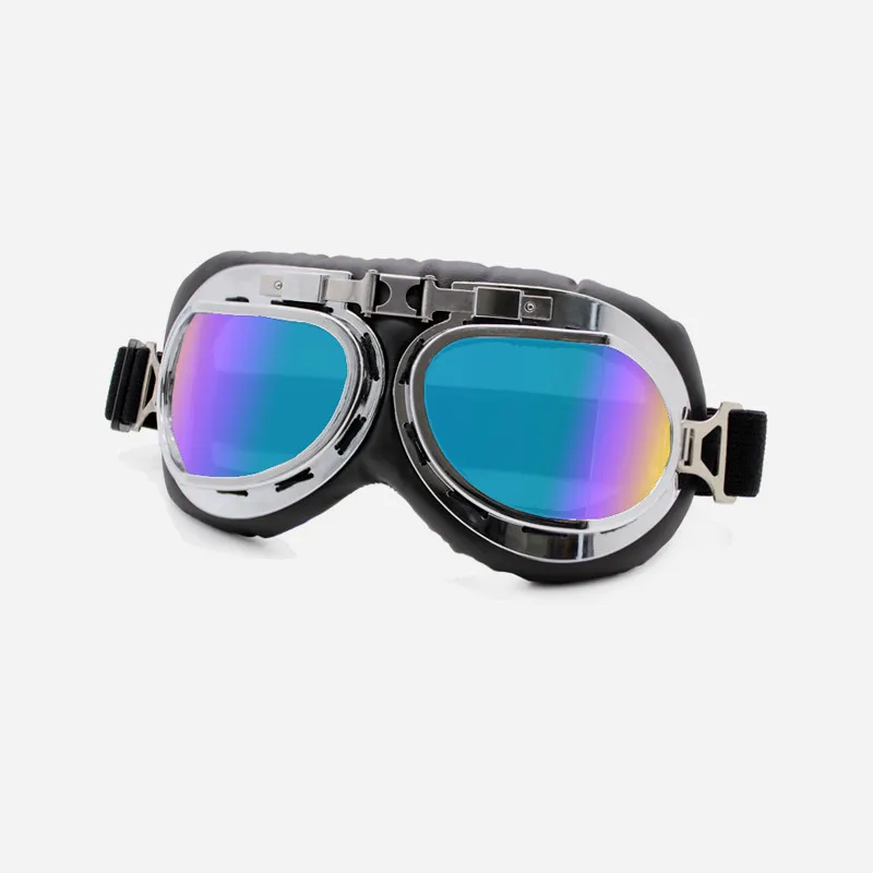 

Vintage Motorcycle Goggles Classic Quality Leather Goggles Glasses For Scooter Steampunk Pilot Bike Copper Helmet Cruiser Harley