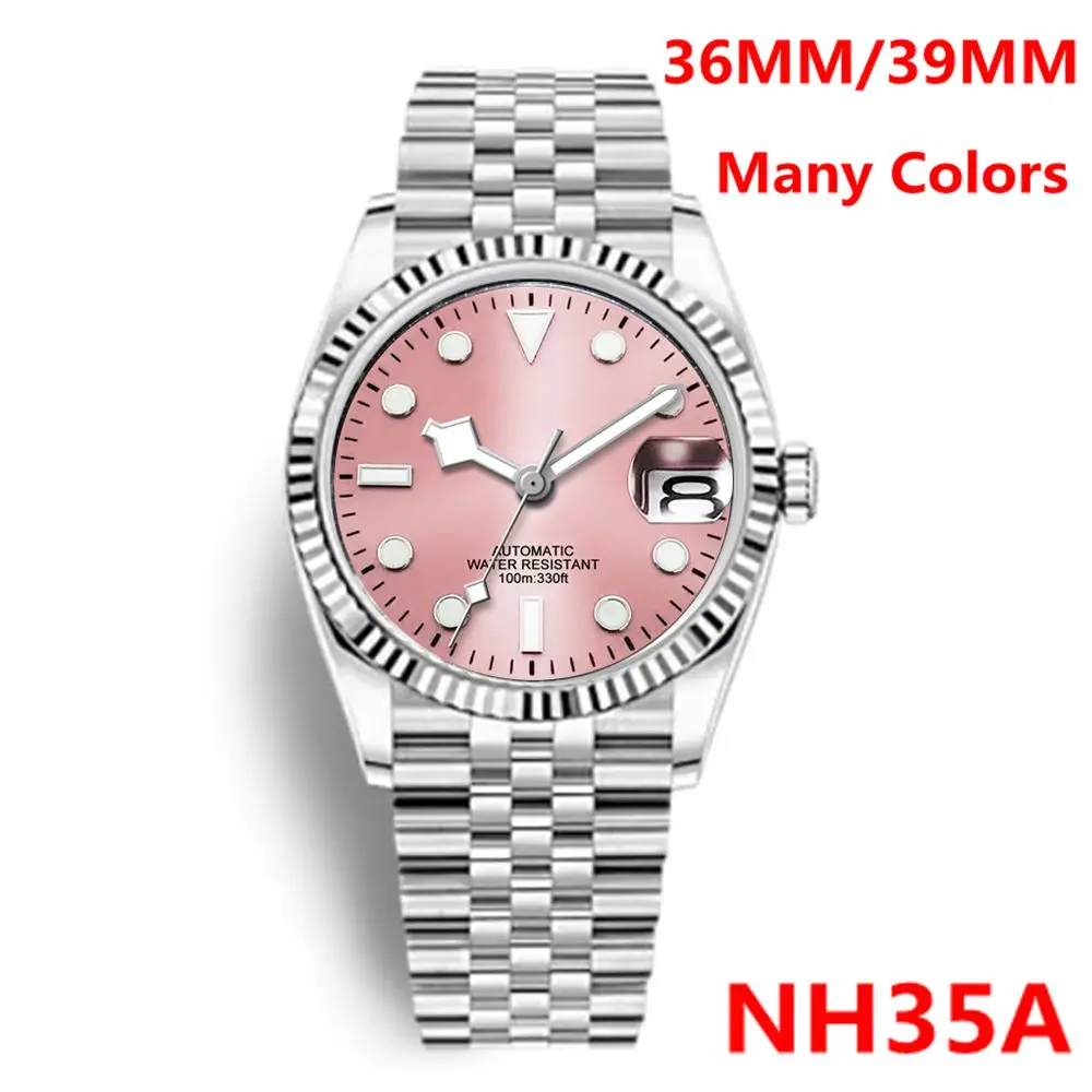 36mm/39mm Sapphire NH35 Automatic Watch For Men Women Mechanical WristWatches Jubliees Luminous reloj hombre Sterile