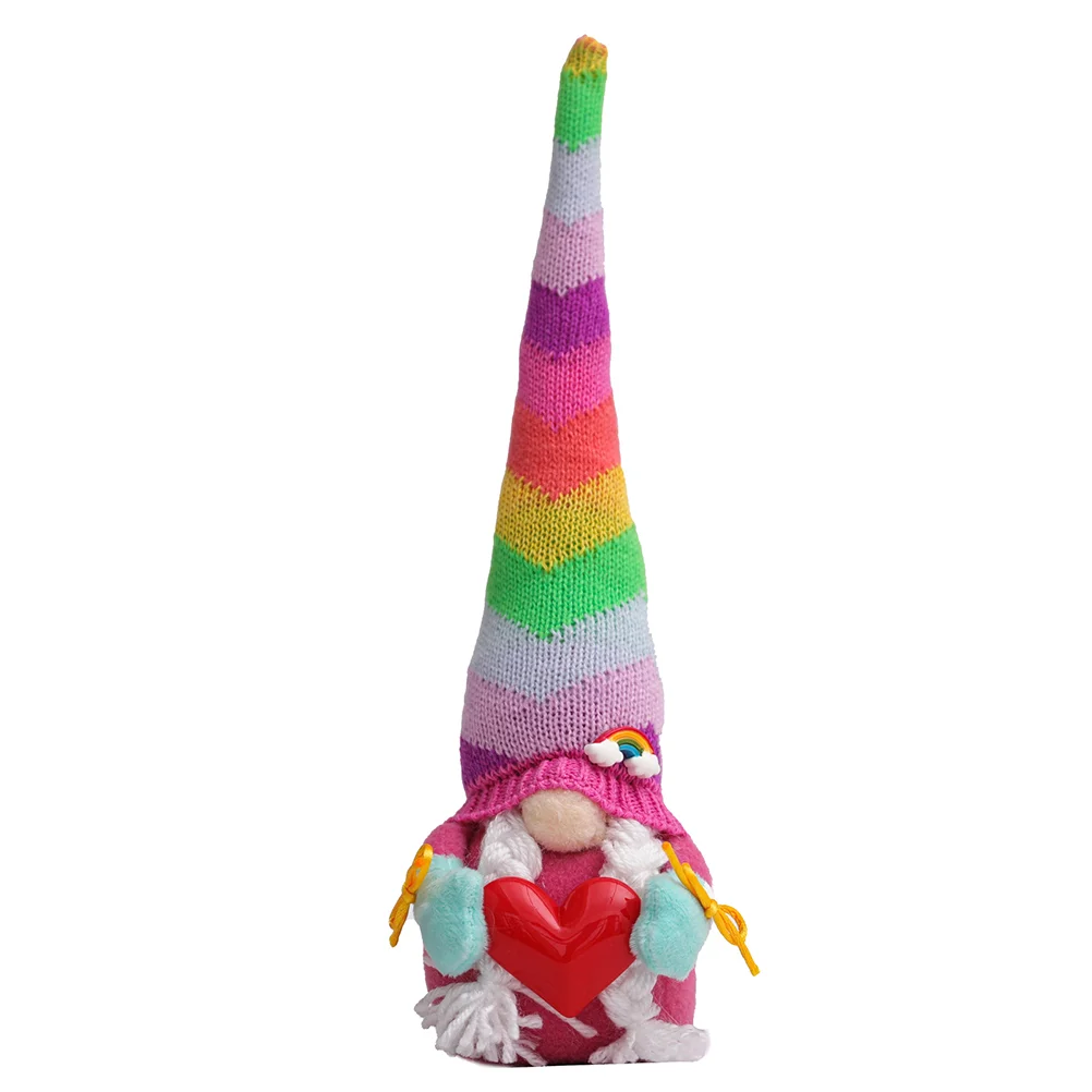 

Hug Love Rudolph House Decorations Home Gnome Adornment Faceless The Summer Desktop Wool Knitting Child