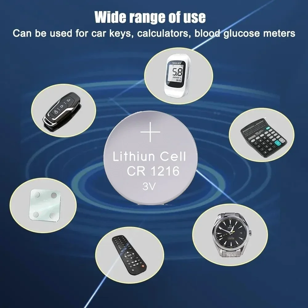 5-60 шт. Батарея CR1216 BR1216 LM1216 DL1216 CR 1216 5034LC ECR1216 3 В литиевая батарея для часов ключ от