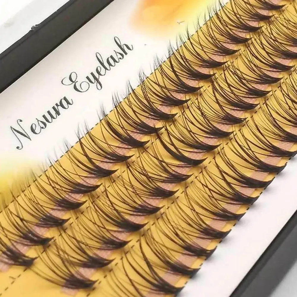 

100% Handmade 0.07 C Black Individual Natural Long False Eye Lashes Mink Eyelashes Extension