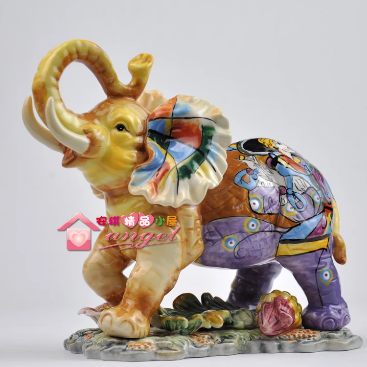 

GIRLS LUCKY CERAMIC ELEPHANT HOME DECOR CRAFTS ROOM DECORATION HANDICRAFT ORNAMENT PORCELAIN FIGURINES WEDDING DECORATION GIFT