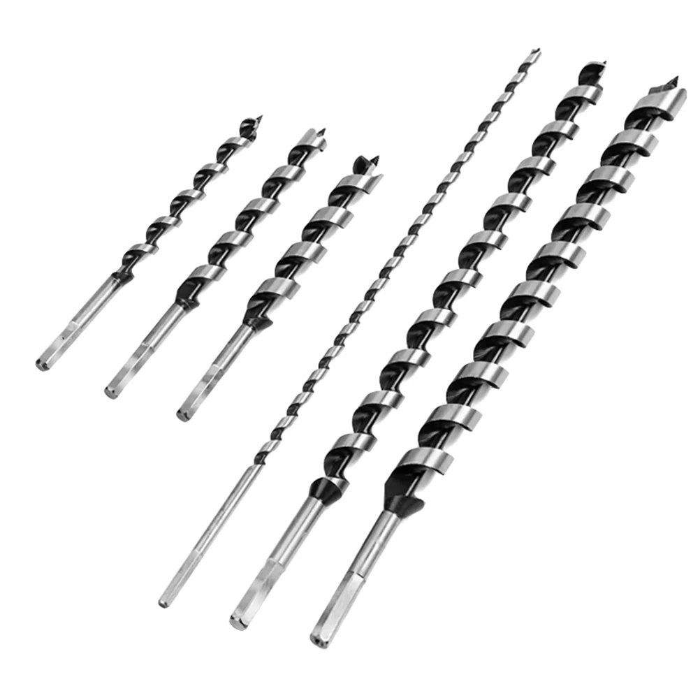 

6pcs Long Auger Drill Bit Woodwork Hole Hex Handle Spiral Wood Drilling for Woodworking Furniture Cutter Tool (6/8/10/12/14/16
