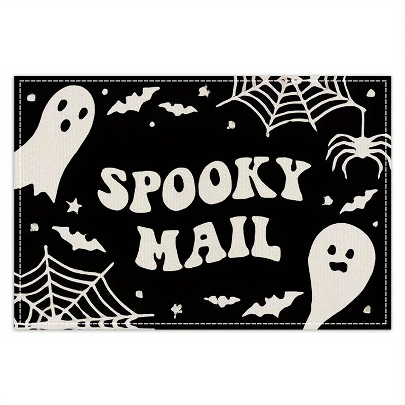 4 шт. термостойкий настольный коврик с принтом в виде черепа и надписи на хэллоуин