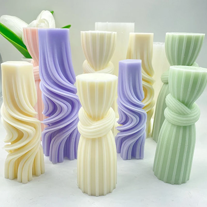 

Fashion Silicone Candle Molds Pillar Candles Customized Gift Originality Clear Wedding Decorate Personality Heart Mold Resin Art