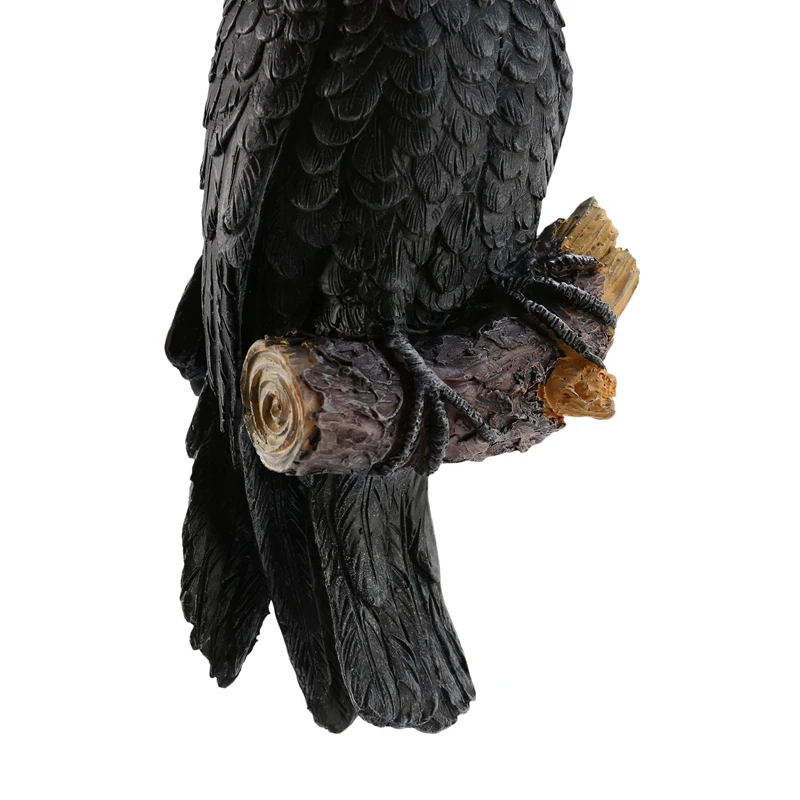 Статуя ворона 2X искусственный ворон статуя из смолы птица скульптура уличные