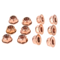 12pcs m8 copper exhaust nuts 17mmx8mm turbo exhaust stud hex nuts oema1201420072 fits for bmw 3 series e30