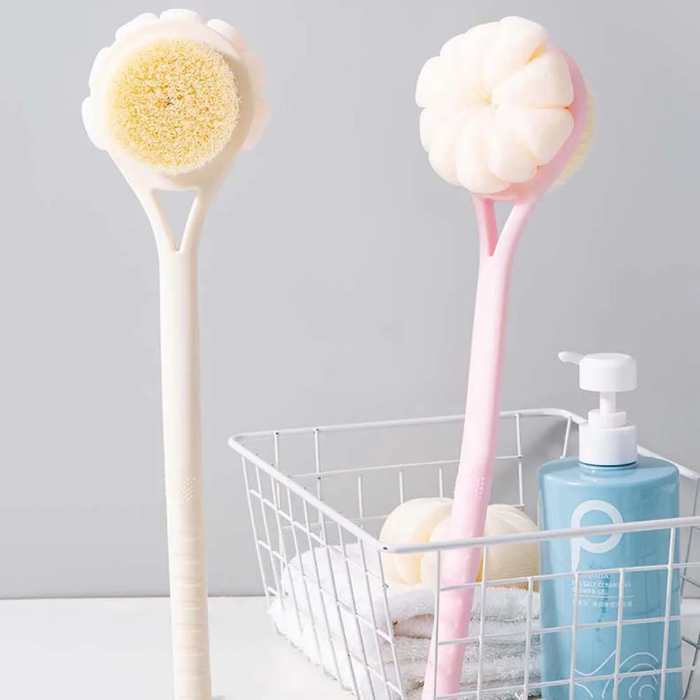 

Body Scrubber Long Handle Bath Brush Bathroom Accessories Skin Cleaning Tools Pink Long Bath Brush Wet or Dry Brushing