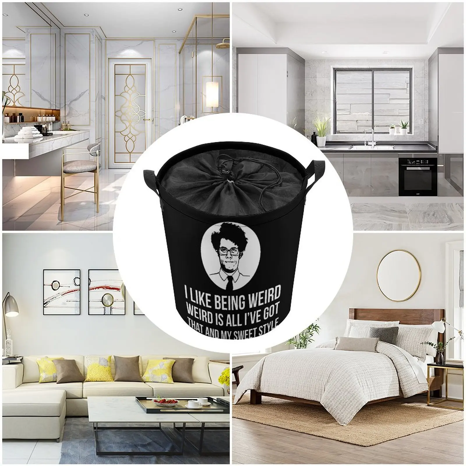 Морис мох мне нравится странная цитата коробка для хранения корзина белья