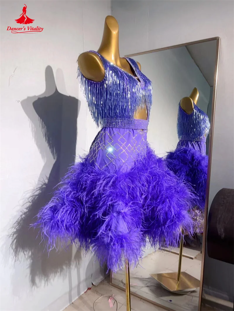 Платье для латинских танцев женщин по индивидуальному заказу Rumba Chacha Tango competitton