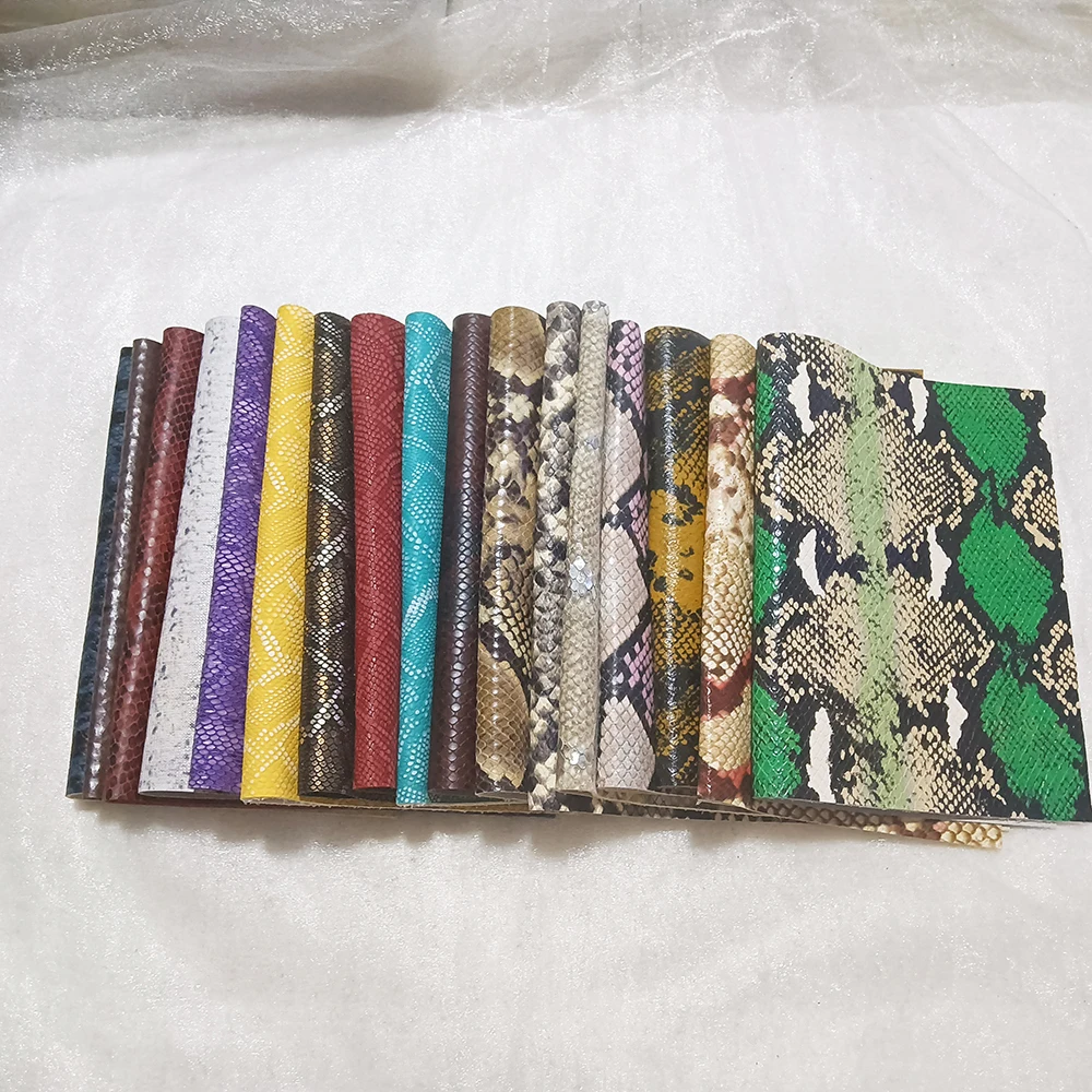 Швейный аксессуар из натуральной кожи со змеиным узором верхний слой воловьей