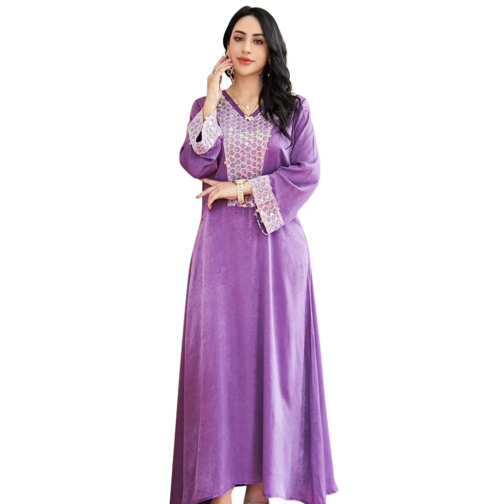 

Abayas платье для женщин Дубай 2022 модный кафтан Повседневный Арабский мусульманский длинный халат платье женская мусульманская одежда