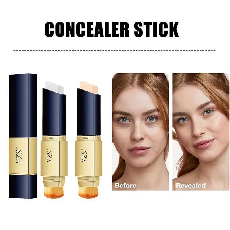 

Two In One White Foundation Stick Double-headed Natural Foundation Face Brightening Moisturizing Concealer Stick For Women