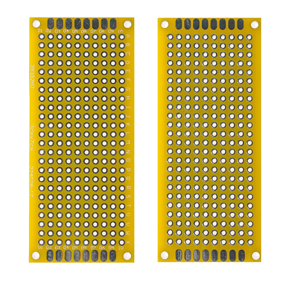 

2PCS PCB Board Yellow Double-sided Board 2*8CM 3*7CM 4*6CM PCB DIY Universal Circuit Board