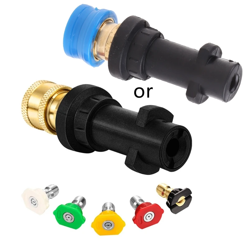 

High Pressure Washer Gun Adapter Quick Connector for Karcher K2 K3 K4 K5 K6 K7 Car Wash Accessories Garden Cars Washing 5 Nozzle