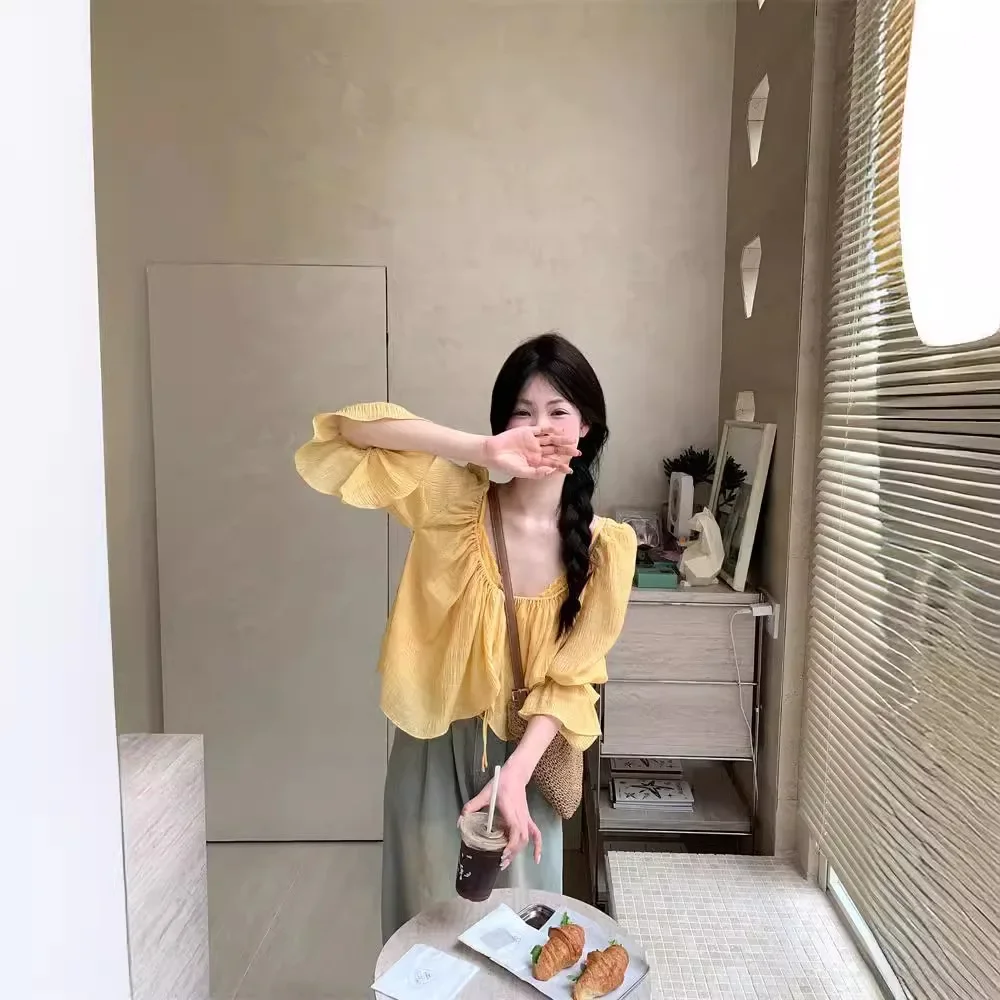 Новая элегантная шифоновая блузка кардиган комплект из 2 предметов женская