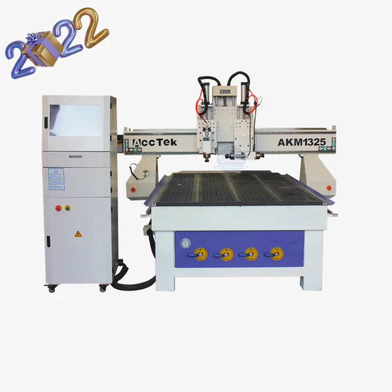 

1325 CNC Router Wood Working Machine Cutting Engraving Wood Metal with Horizontal Spindle for Milling Holes