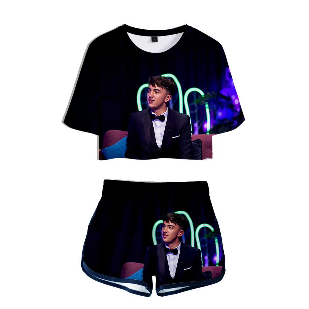 Комплект из двух предметов в стиле хип-хоп с 3D принтом