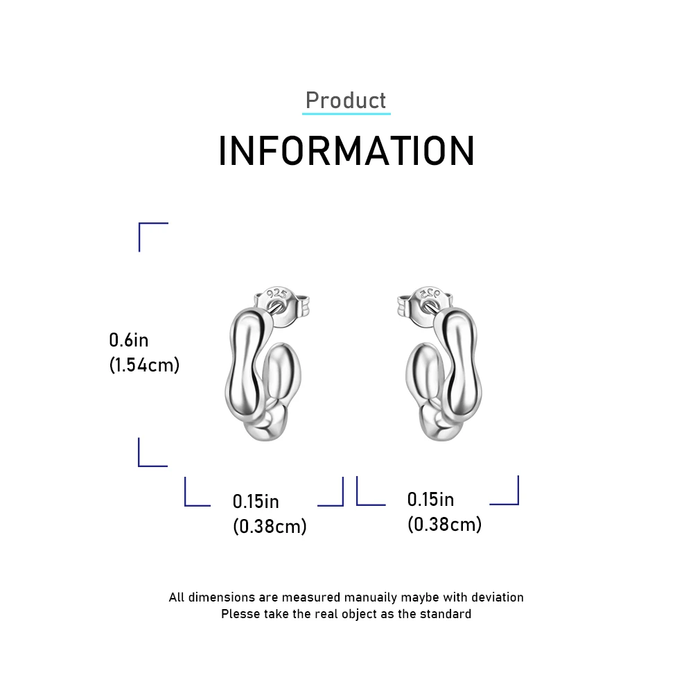 Минималистичные трехцветные серьги из стерлингового серебра 925 пробы розового