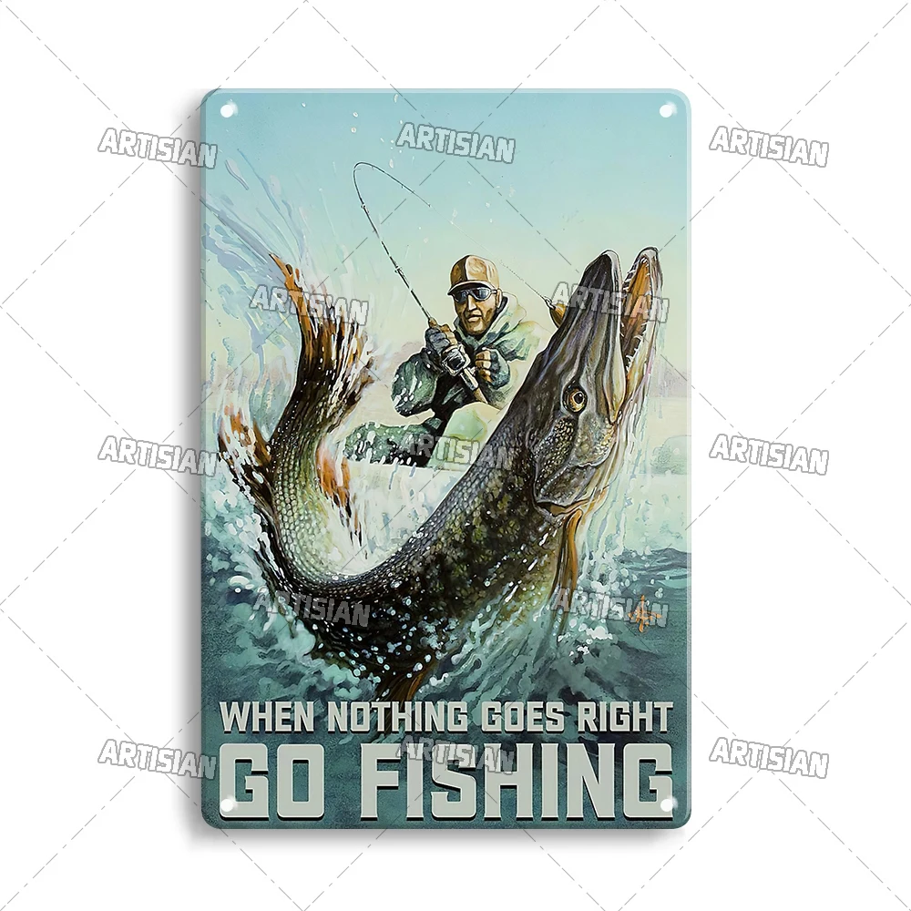 

Артизийский металлический знак для рыбалки, спортивный жестяной постер, приманка, декоративная тарелка, Настенный декор для гаража, бара, паба, клуба, отеля, кафе, кухни, дома