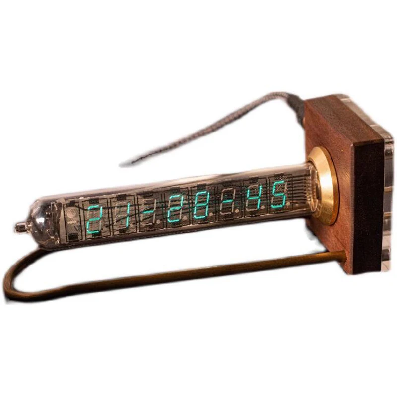

Lastest IV-18 VFD Tube Clock Refer Nixie Tube Clock RGB LED Home Decor Clock With Wooden Shell Free shipping