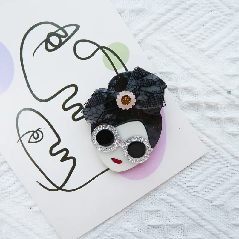 Элегантная темпераментная брошь YAOLOGE с бантом для очков и девушек мультяшный