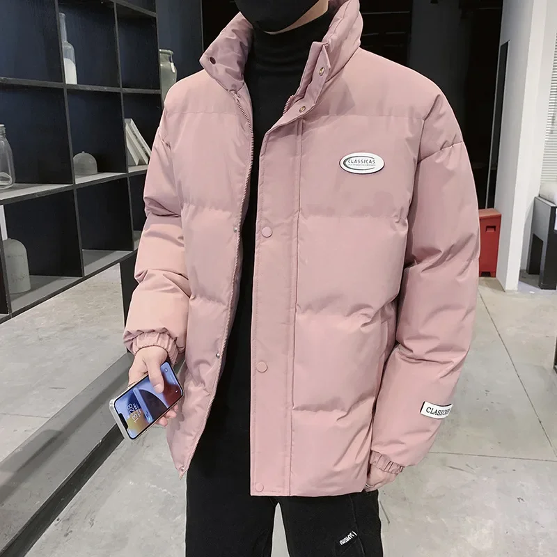 Хлопковое пальто в гонконгском стиле с воротником-стойкой для мужчин 2024 зимняя