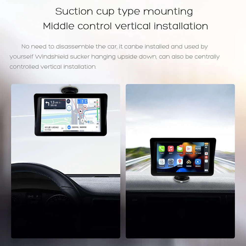 

Carplay Автомобильный сенсорный экран 7 дюймов Автомобильный плеер Bluetooth автомобильный беспроводной сенсорный экран Поддержка USB/MP3/MP4/AVI/DIVX выс...