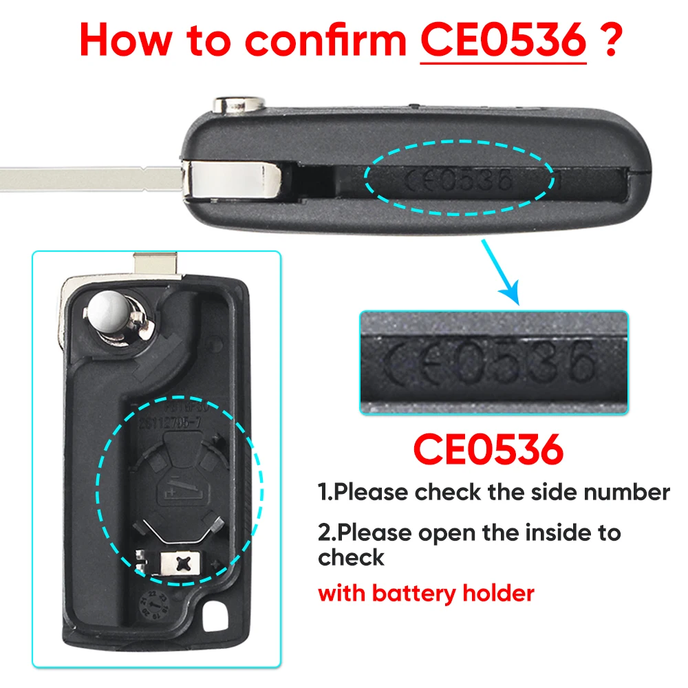 Чехол-книжка KEYYOU для Citroen C2 C5 C6 XSARA PEUGEOT 207 406 307 308 408 107 3 кнопки чехол дистанционного