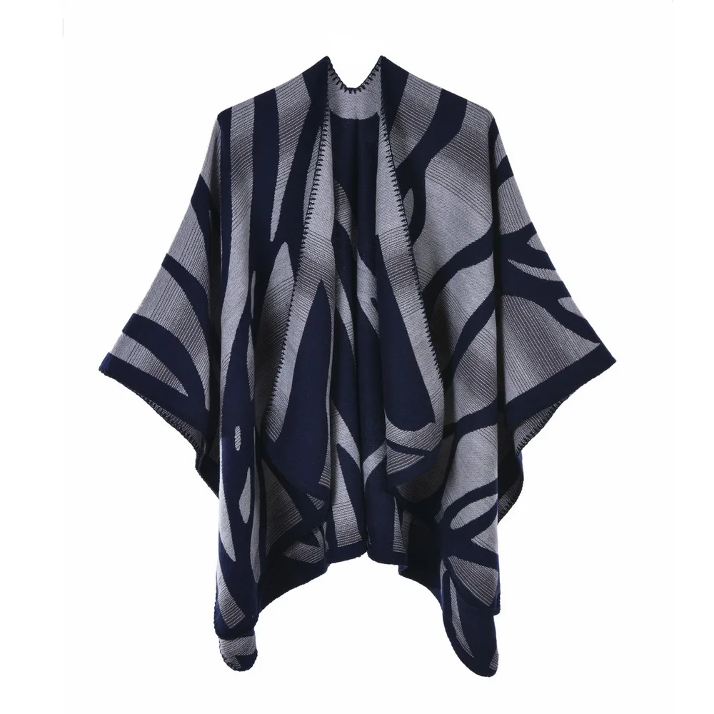 

Women's Scarf Shawl Classic Zebra Split Cape Shawl Fashion Simple Warm Blank Imitation Cashmere Cloak Cape Ponchos Lady Coat P3