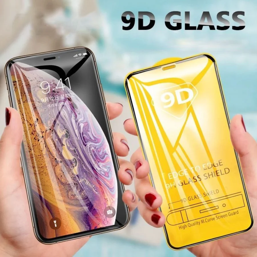 

Закаленное стекло 9D с полным покрытием для iPhone 14 13 12 11 Pro Mini 7 8 Plus X Xs Max Xr 6 6s Plus SE2 SE3 SE 2020 2022 4G