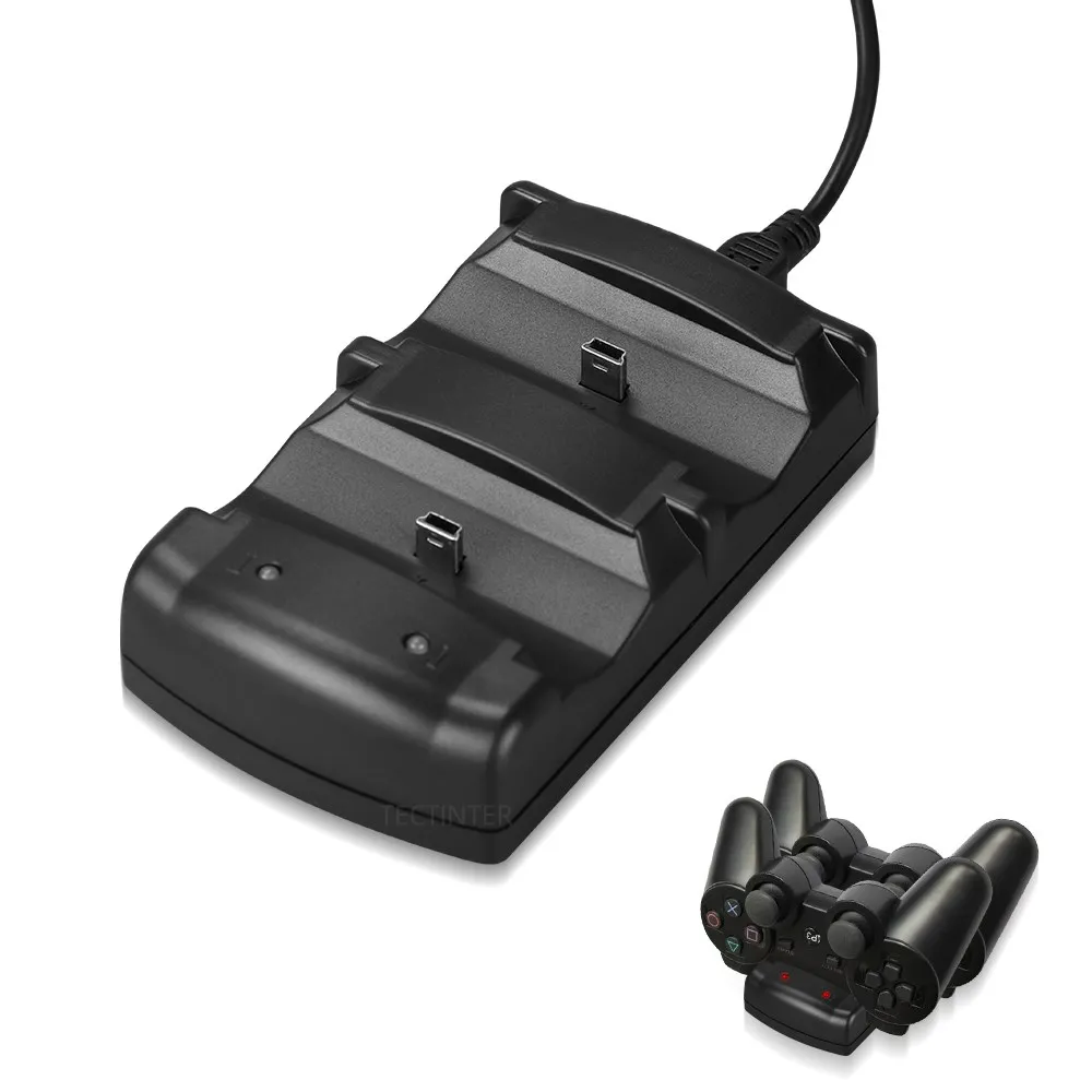

2 in 1 USB Dual Charger for PS3 Gamepad Charging Power Dock for PlayStation 3 Wireless Controller For PS3 Accessories
