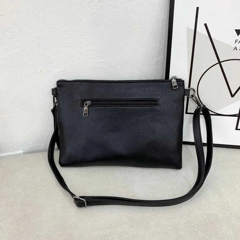 Diinovivo Retro Skull Printting Messenger Bag Punk Rivet Women Clutch Small Square Bag PU Ladies Shoulder Crossbody Bag WHDV2094