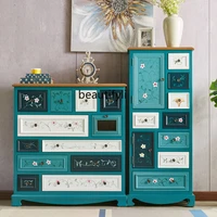 gy american style chest of drawers solid wood drawer storage cabinet european style nine chest of drawers retro cabinet locker
