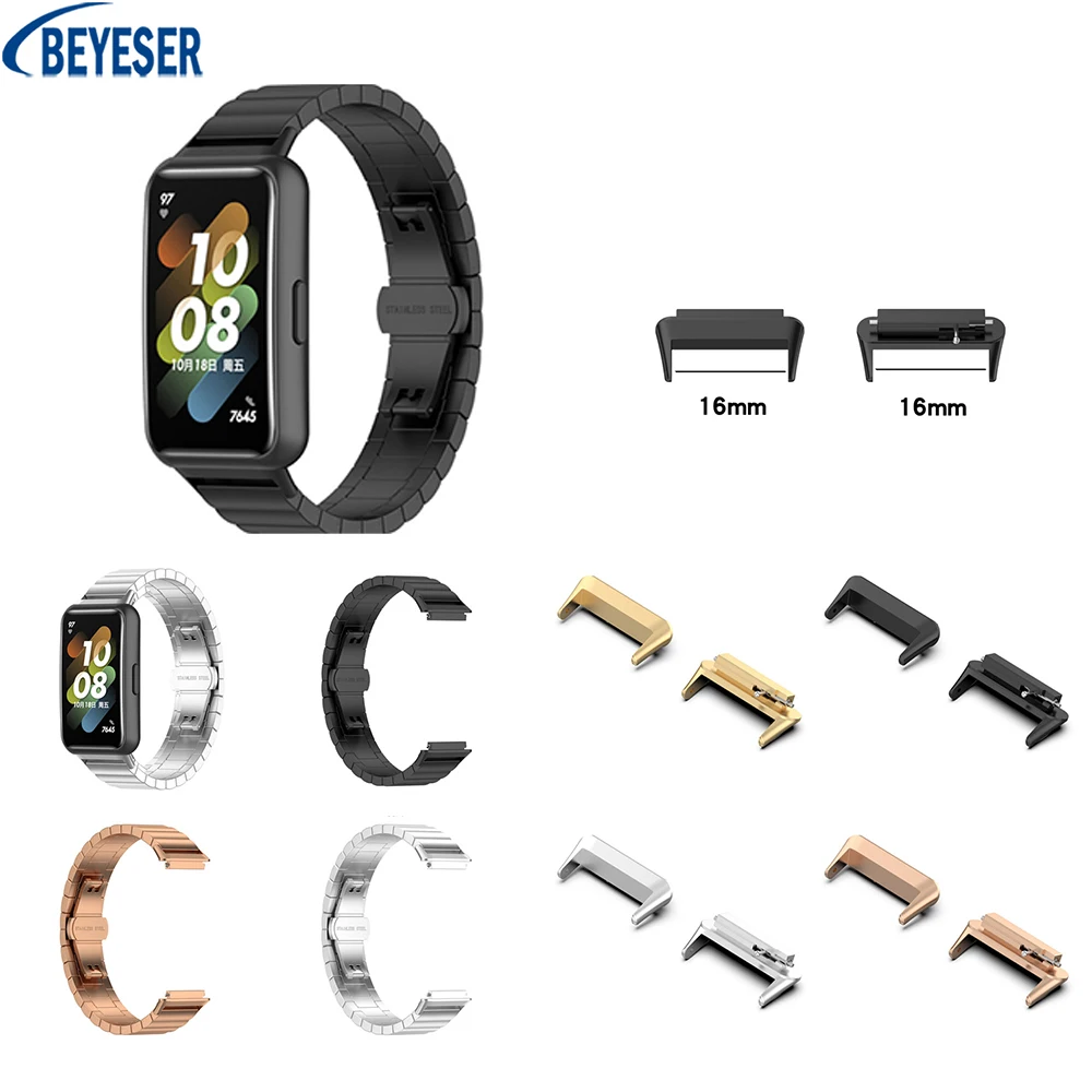 

Металлический Ремешок Для Huawei Band7, сменный Браслет для смарт-часов, модный спортивный браслет из нержавеющей стали, аксессуары