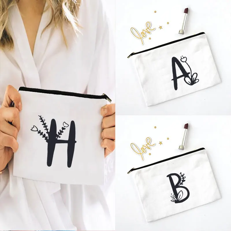 

Personalised Makeup Bag Travel Makeup Bag Monogram Cosmetics Bag Holographic Foil Initial Makeup Bag Alphabet Bag Christmas gift