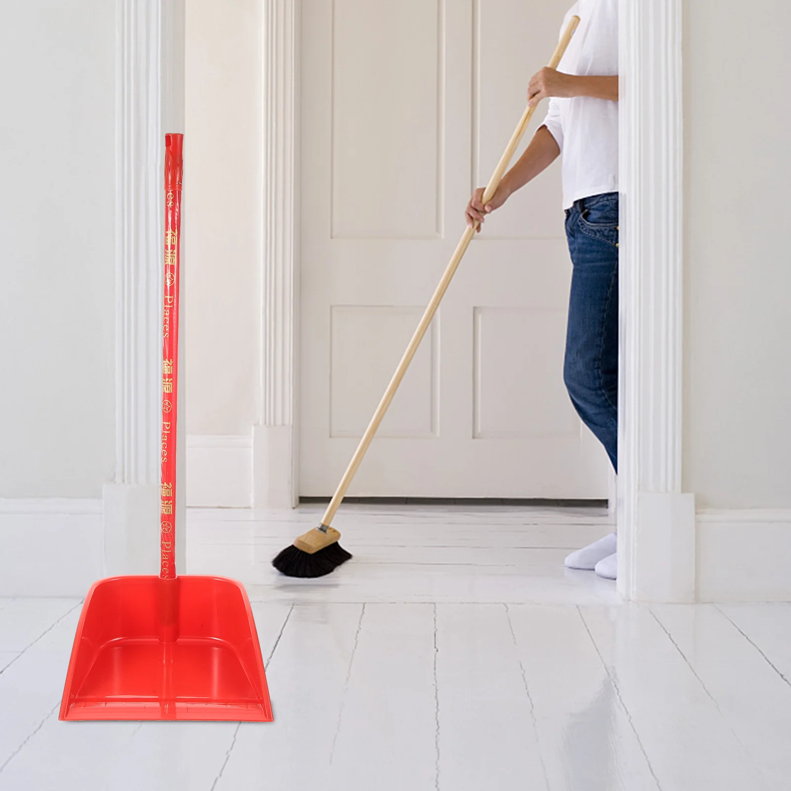 

Small Dust Pan Long Handle Metal Pans Dustpan Handled Upright Heavy Duty