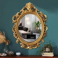 aesthetic decorative wall mirrors bathroom luxury vintage makeup wall mirror window decorative gold vanity mirror room decor