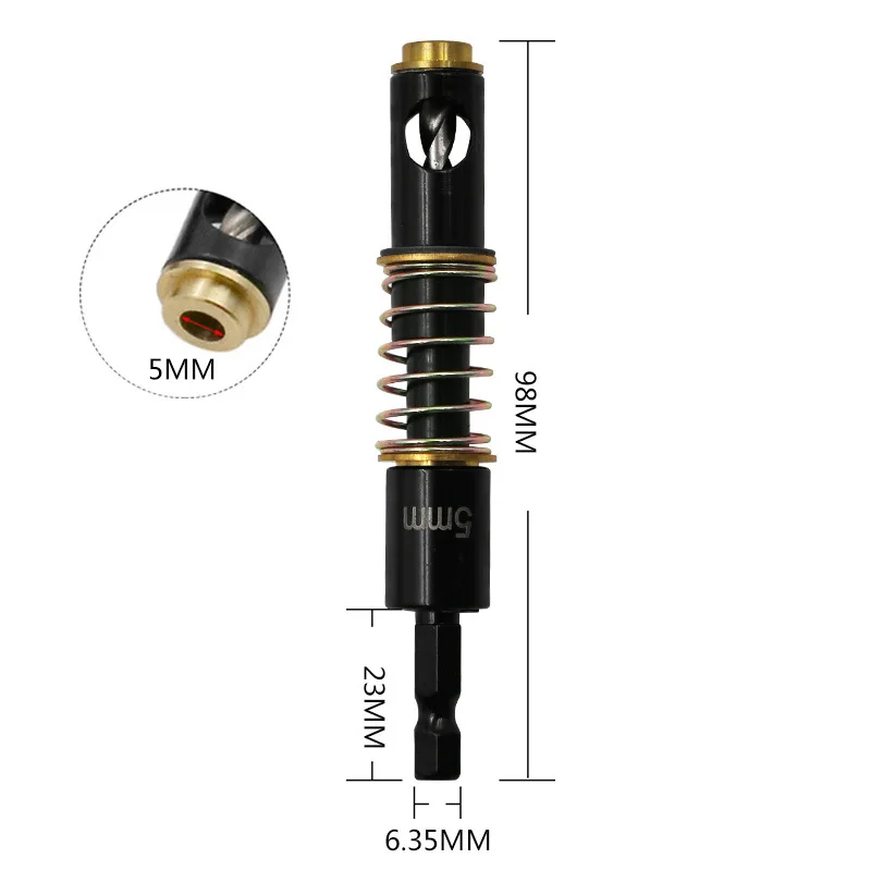 

1PC NEW 2 Sizes HSS Brass Self Centering Hinge Twist Drill Bits 1/4" & 5mm Screw Hole Saw Woodworking Reaming Cabinet Tool