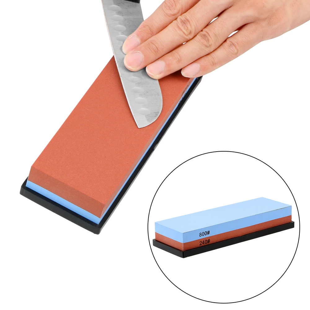 

With Silicone Base Whetstone Polishing Tools Grinding Stone Knife Sharpener Sharpening Stones Kitchen Tool Honing Kit 2-IN-1