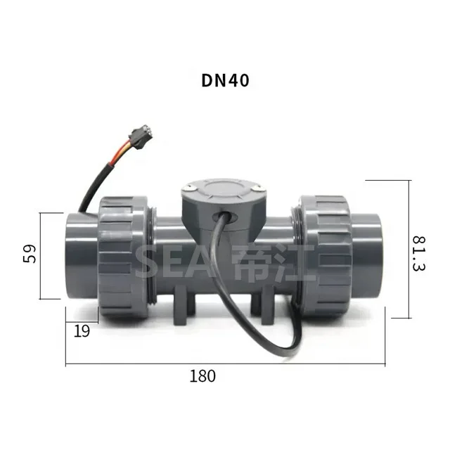 Фирменный горячая Распродажа Counter 50-750LPM ZJPVC 40 мм Датчик ротора для