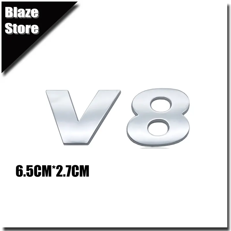 

Автомобильная Наклейка ABS V6 V8 TDI, наклейка с эмблемой, задняя дверь, серебряный/черный значок для фотографий