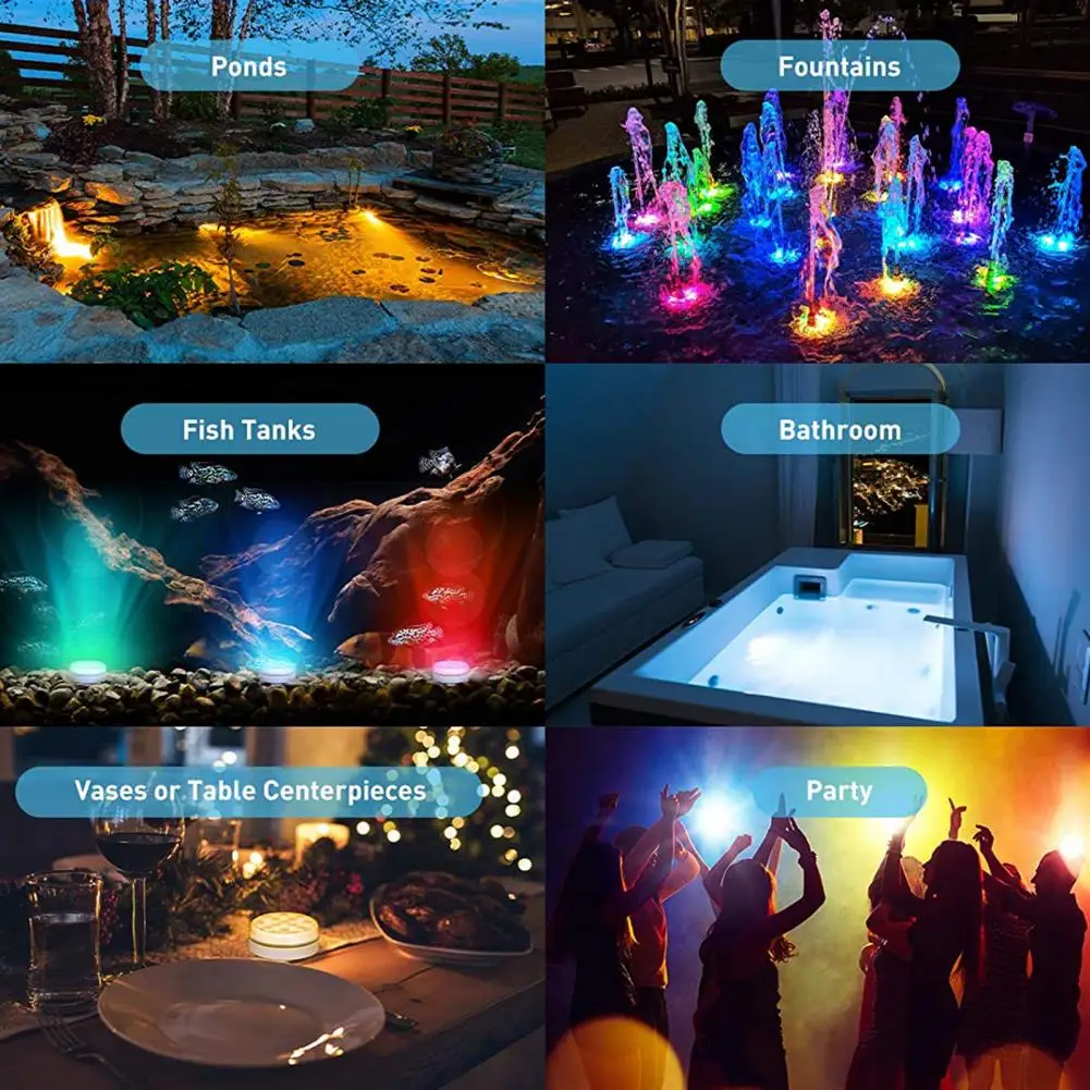 Красивая подводная легкая конструкция на присосках долговечная погружная лампа